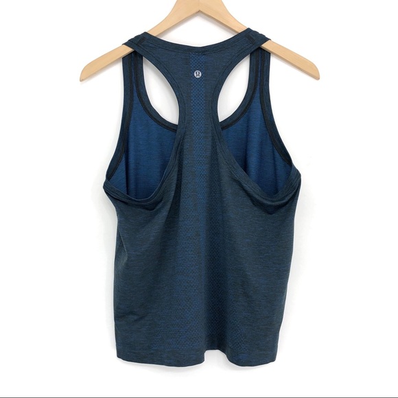 LULULEMON Crop Swiftly Tank Navy 10 - Picture 5 of 7